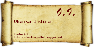 Okenka Indira névjegykártya